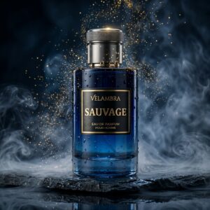 Velambra Sauvage men's perfume blue bottle